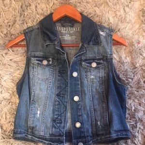aeropostale denim vest